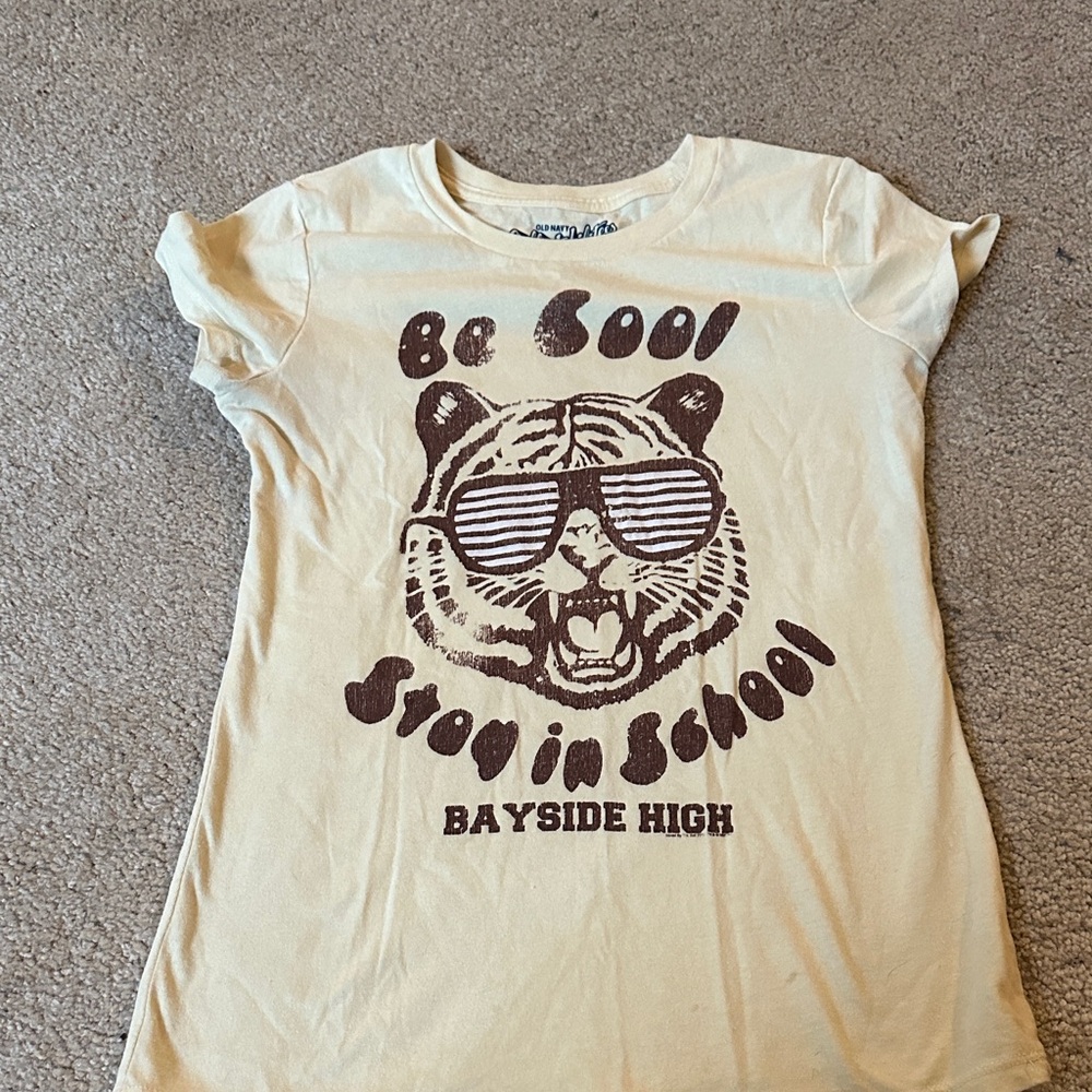 Vintage saved by the bell be cool stay in school bayside Graphic Tee s small